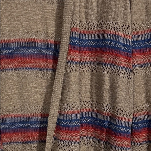 Eddie Bauer lightweight open front striped cardigan, size M, cotton, fall, layer - Picture 2 of 11